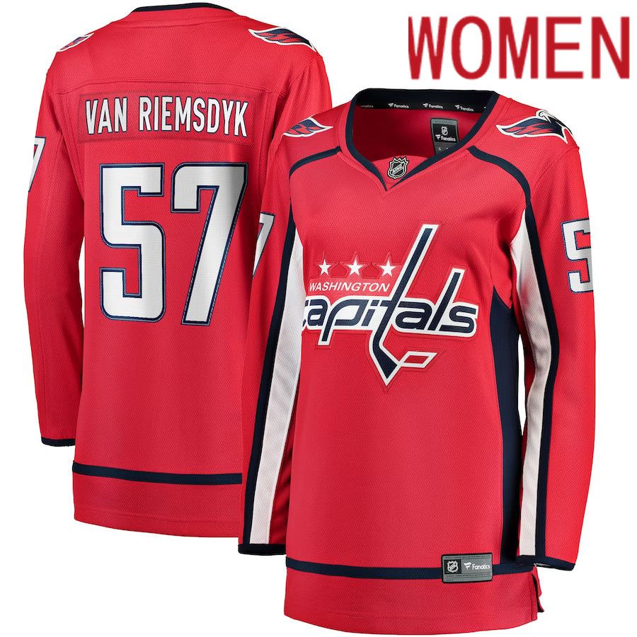 Women Washington Capitals #57 Trevor van Riemsdyk Fanatics Branded Red Home Breakaway NHL Jersey